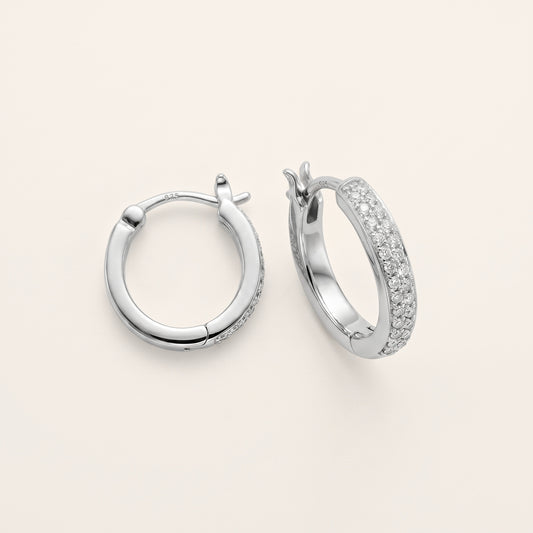 Pave Huggies 18mm