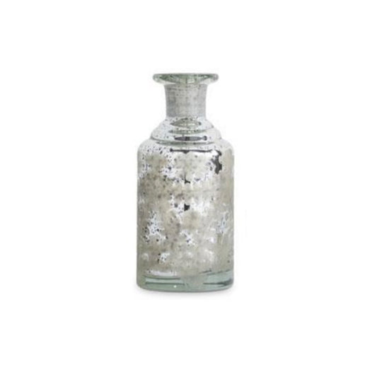 Assorted Mini Silver Mercury Glass Etched Bud Vases
