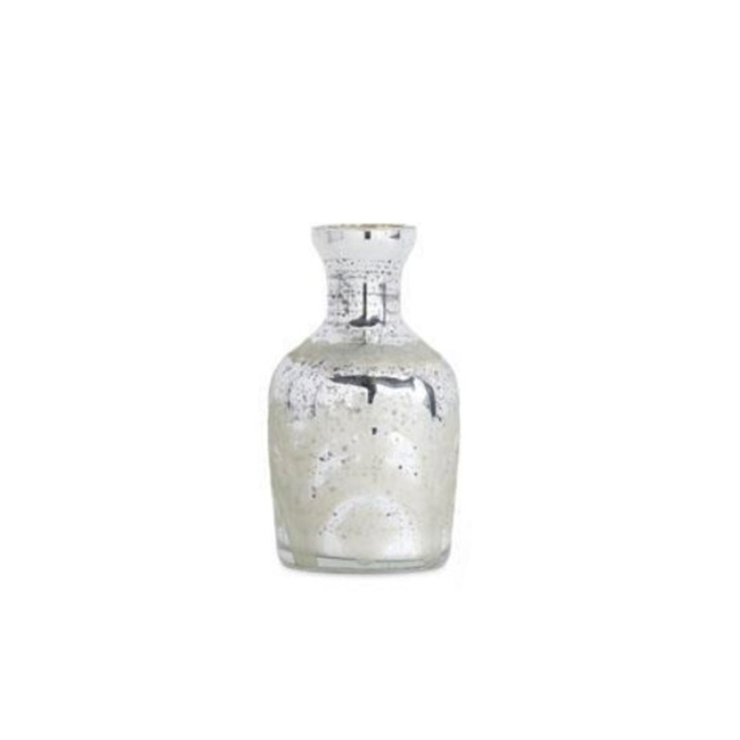 Assorted Mini Silver Mercury Glass Etched Bud Vases