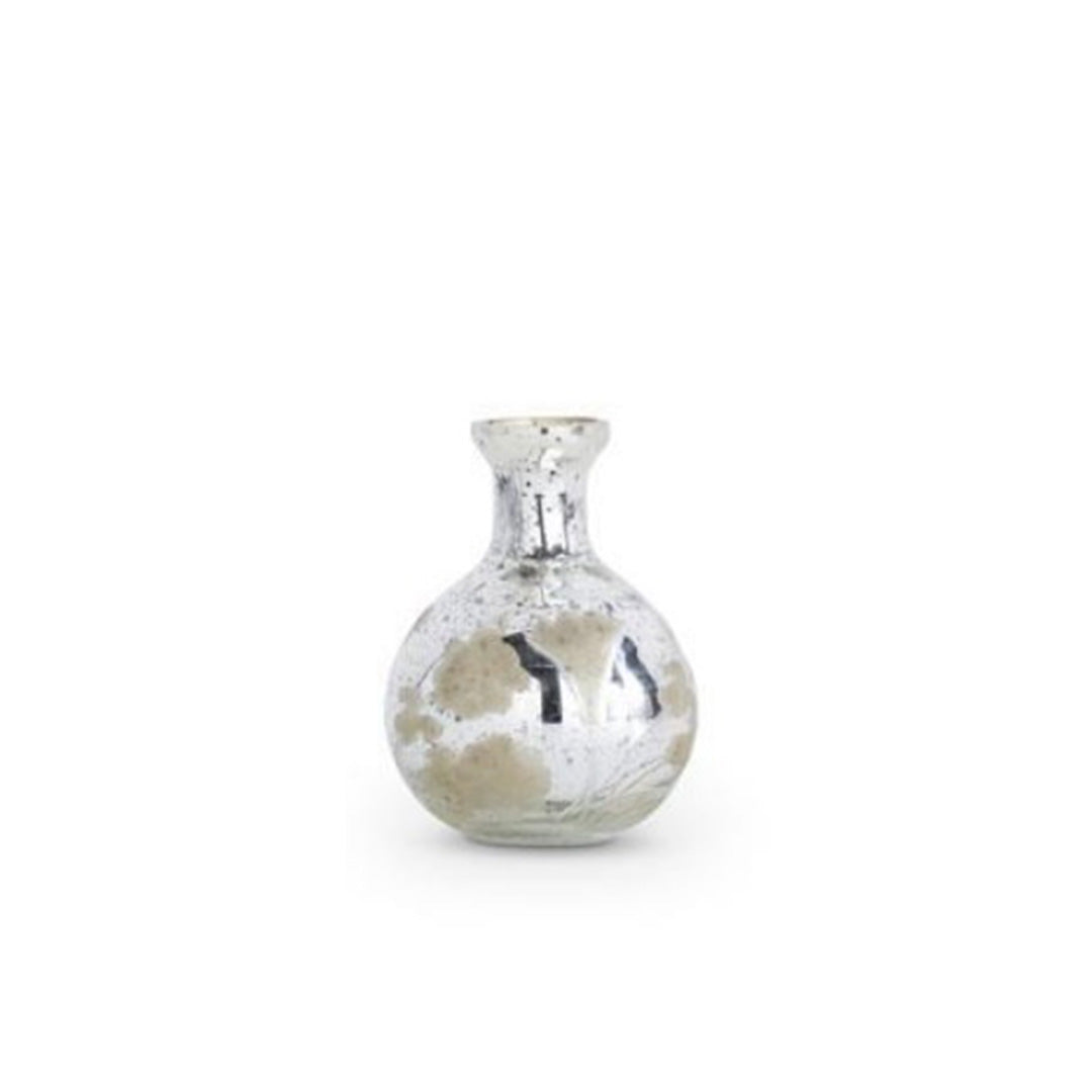 Assorted Mini Silver Mercury Glass Etched Bud Vases