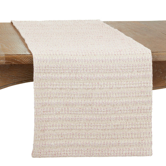 Woven Line Table Runner - Pink