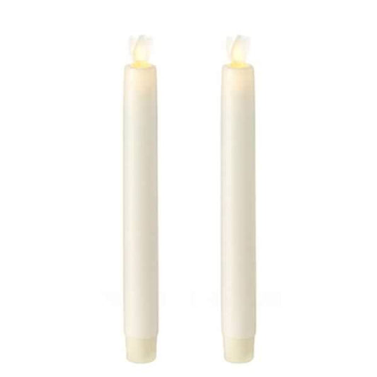 Luminara White Set of 2 Flameless LED Candle Tapers (1 x 9.5 inch)