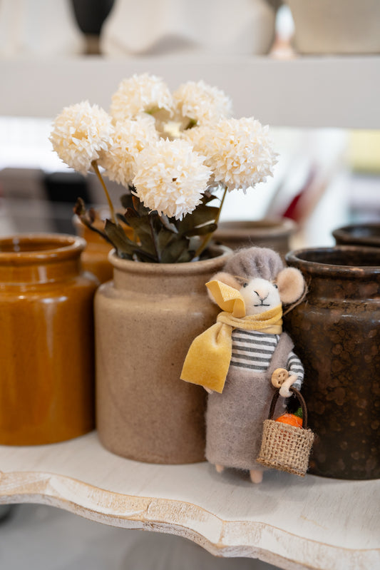 Vintage Reproduction Mustard Crock, 4 Colors