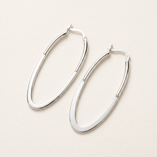 Classic Oval Hoop Earings