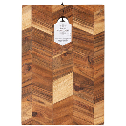 Acacia Chevron Serving Board 10 inch