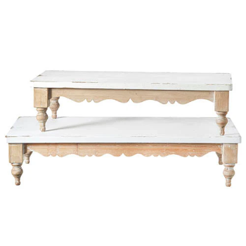 Scalloped Wood Riser