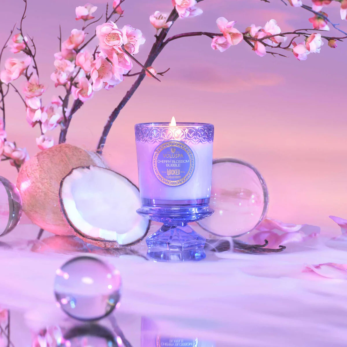 Wicked CHERRY BLOSSOM BUBBLE Boxed Candle