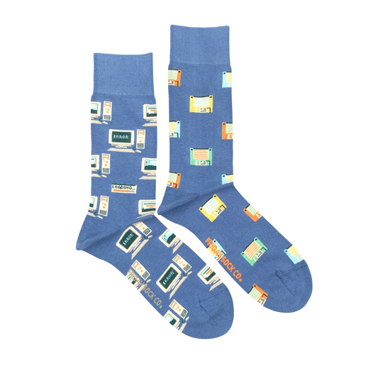 Men's Floppy Disk & Old Computer Socks