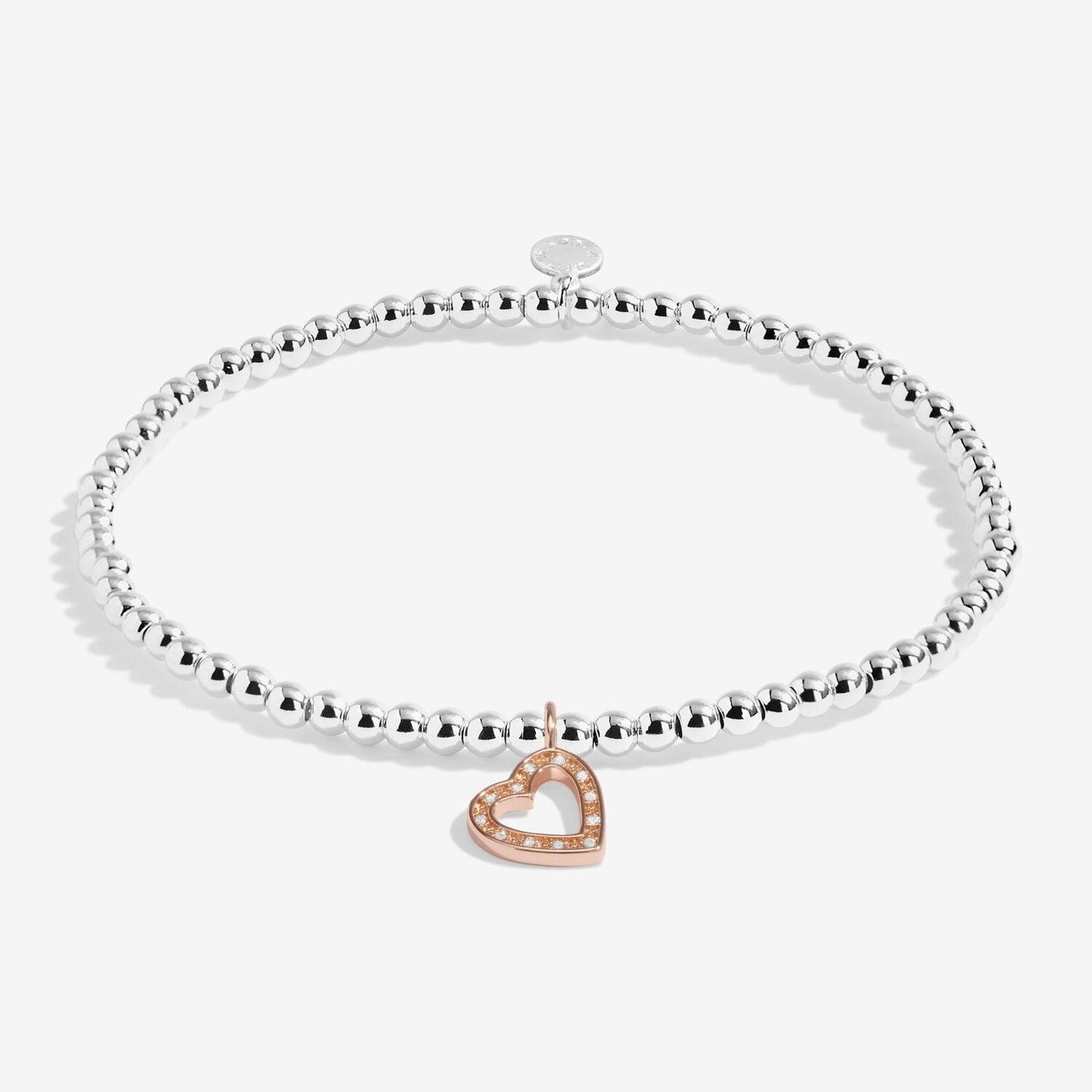 A Little 'Happy Birthday Beautiful' Bracelet In Silver And Rose Gold-Tone Plating