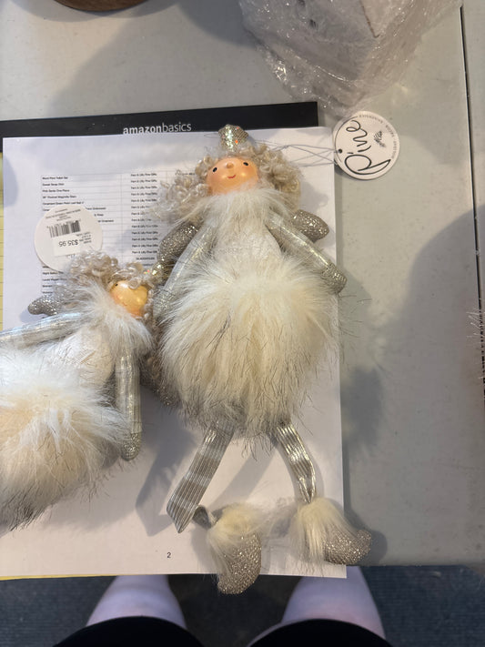 Christmas Angel Doll Cream Beige 12"