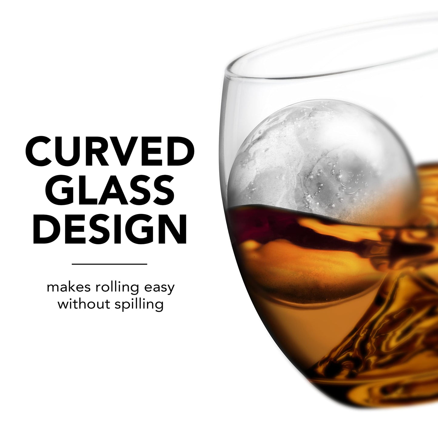 On The Rock Glass With Ice Ball Mould