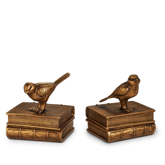 Gold Bird Bookends
