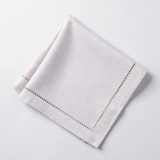 Hemstitch Linen Napkins, Set of 4