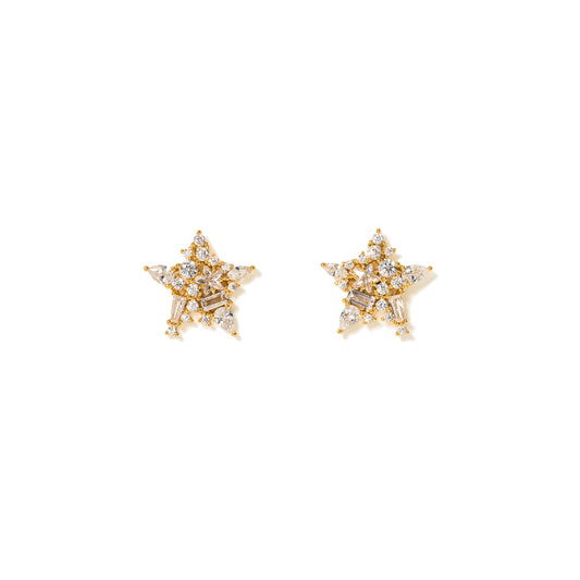Mini Debut Star Stud Earrings - Gold