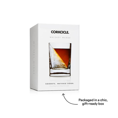 Whiskey Glass with Ice Wedge
