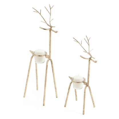 Gold Deer Candle Holder