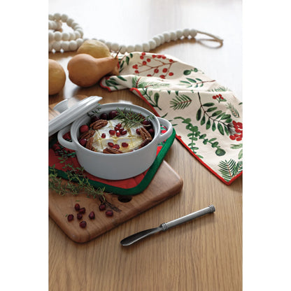 White Stoneware Brie Baker