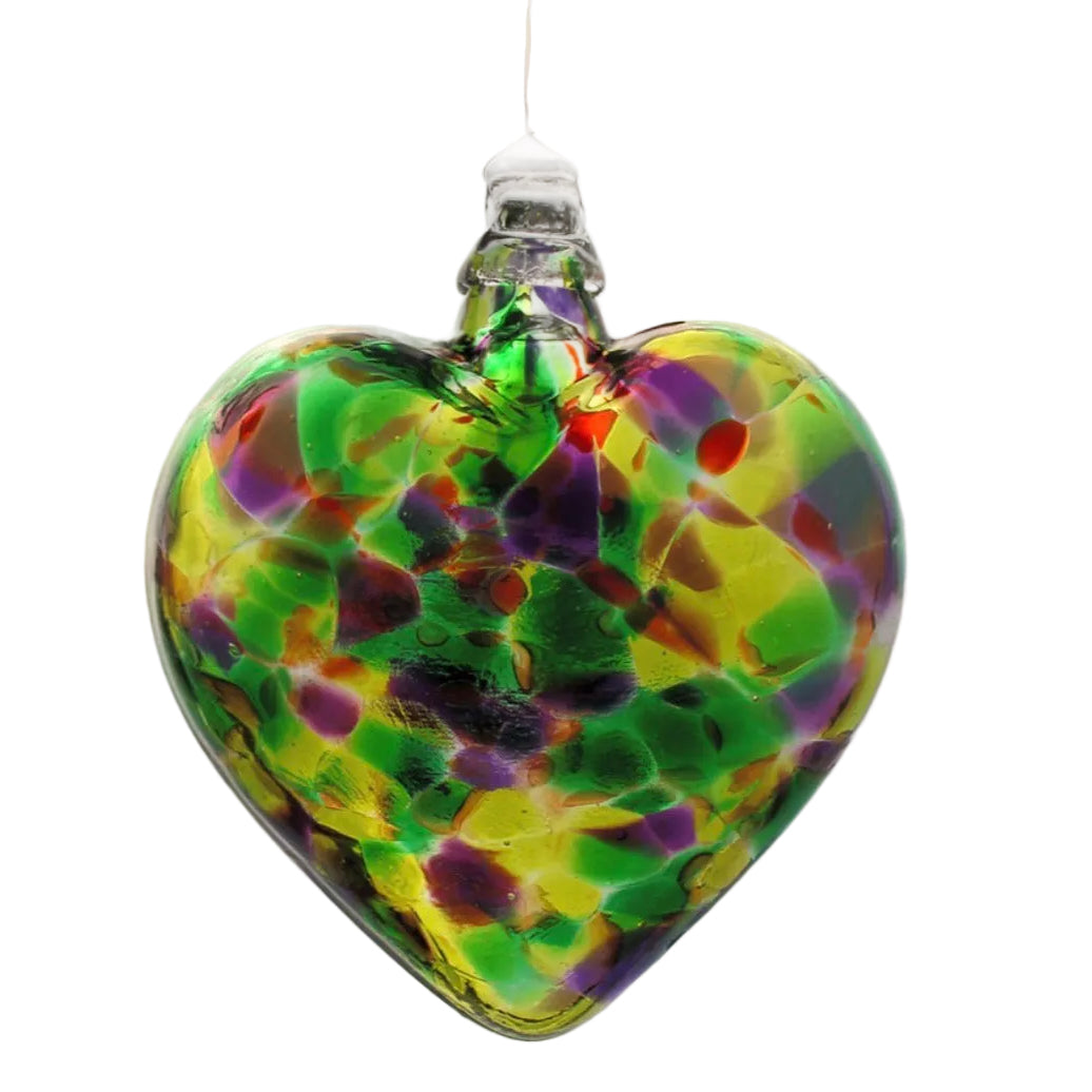 Blown Glass Heart - Calm Meadow