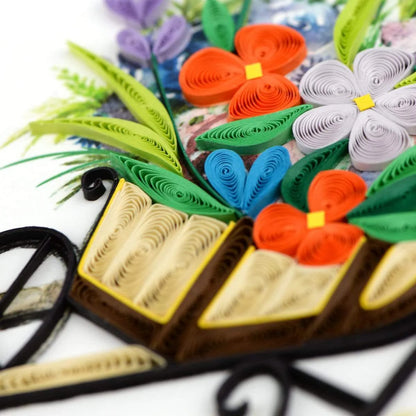 Wheelbarrow Garden Quilling Card