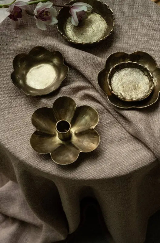 Forged Flower Candle Holder