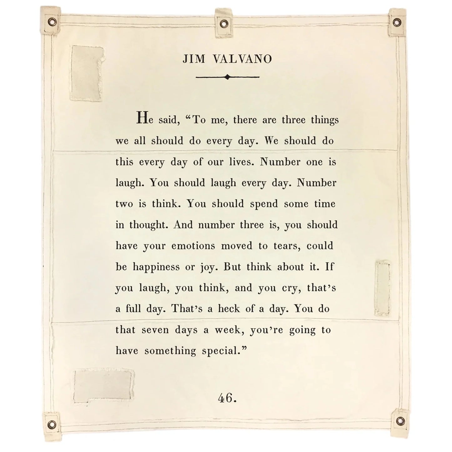 Canvas Wall Hanging - Jim Valvano - 46” x 57