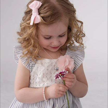 Sterling Silver Pink Pearl Bracelet for Baby and Kids