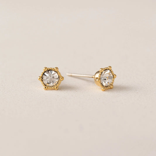 Astrid Stud Earrings - Clear