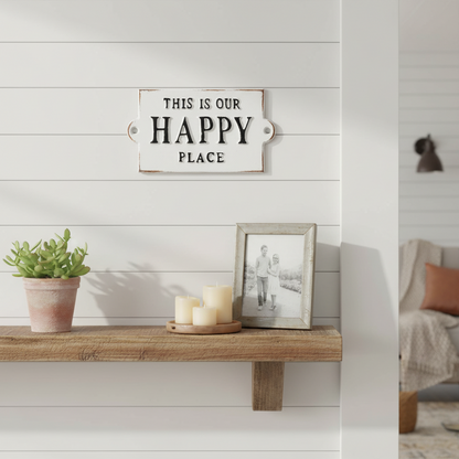 This Is Our Happy Place Metal Sign