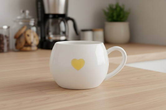 Gold Heart Mug