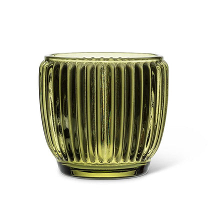 Green Ribbed Votive
