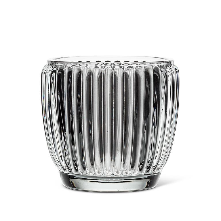 Grey Ribbed Votive