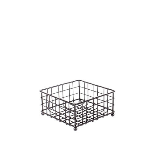 Cocktail Napkin Holder Black Cube