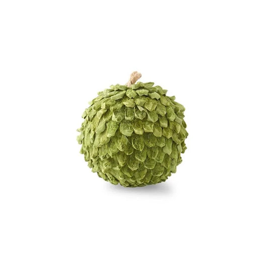 Ornament Green Petal Leaf Ball 4"