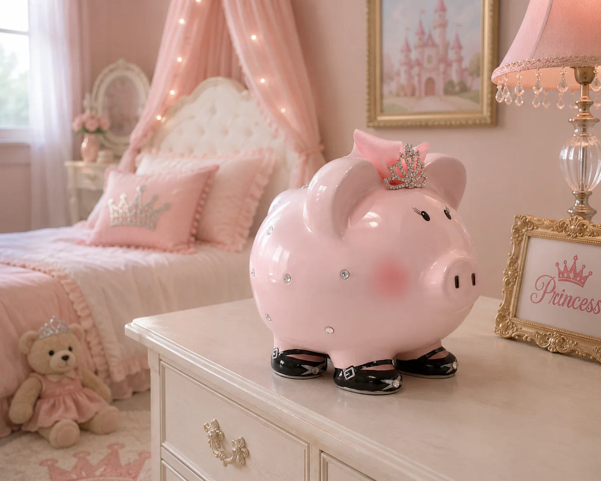 Pink Princess Piggy Bank