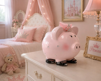 Pink Princess Piggy Bank