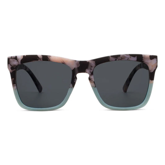 Cape May Polarized Sunglasses - Black Marble/Mint