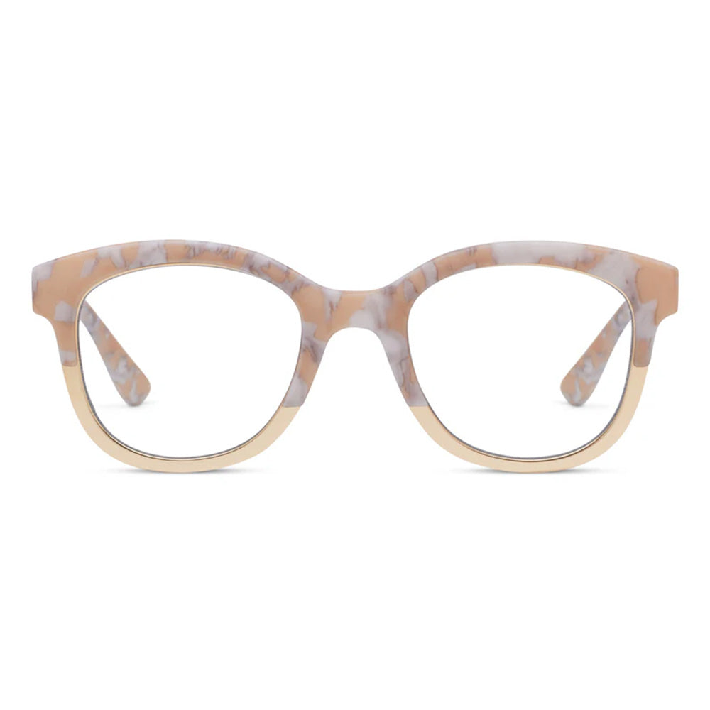 Georgia Blue Light Glasses Tan Marble/Gold