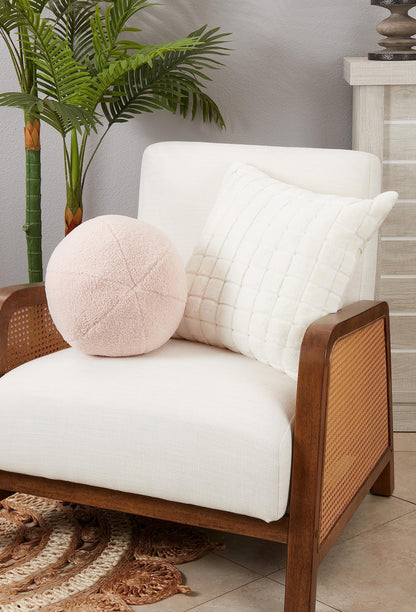 Pillow Faux Fur Ball 10”