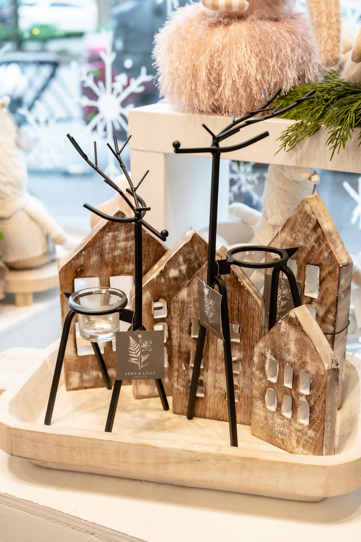 Black Deer Candle Holder