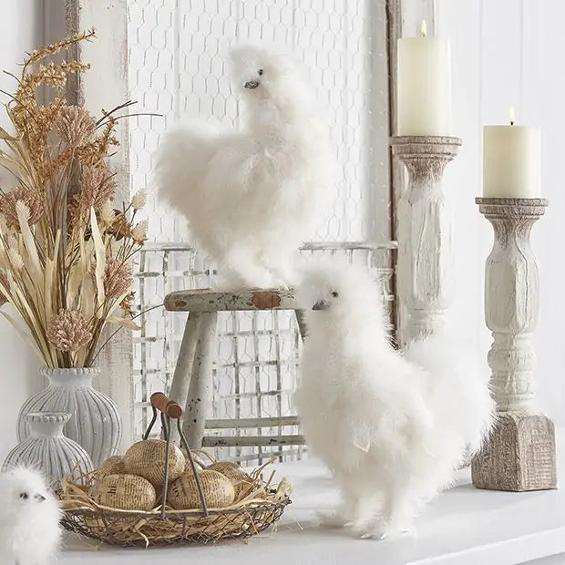 Silky Chicken White 13"