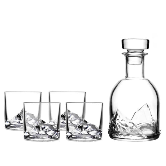 Everest Luxury Crystal Whiskey Set with Decanter