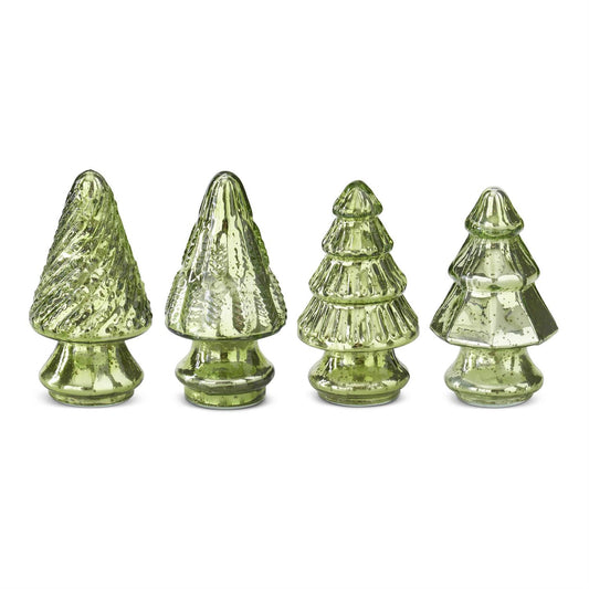 Mini Light Green Mercury Glass Christmas Tree