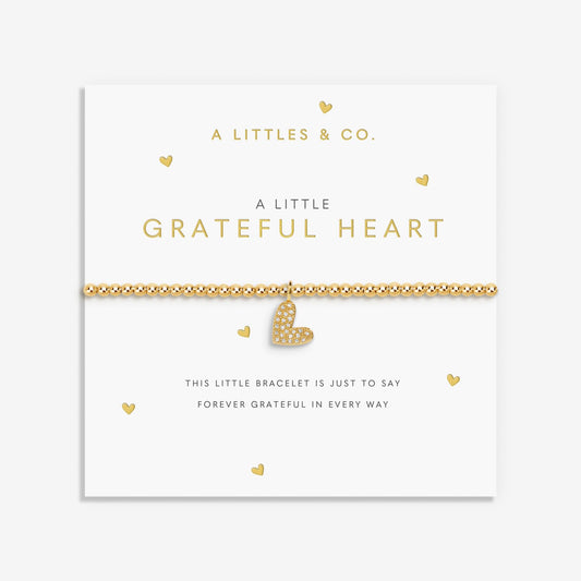 A Little 'Grateful Heart' Bracelet In Gold-Tone Plating