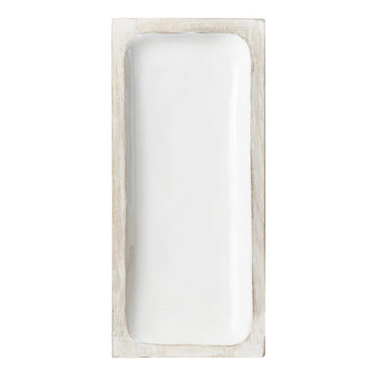 Wood + Enamel Tray - Medium