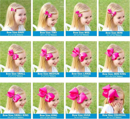 Small Organza and Grosgrain Overlay Hair Bow
