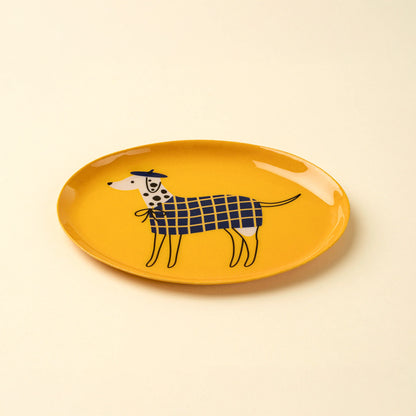 Dapper Dog Decorative Enameled Tray