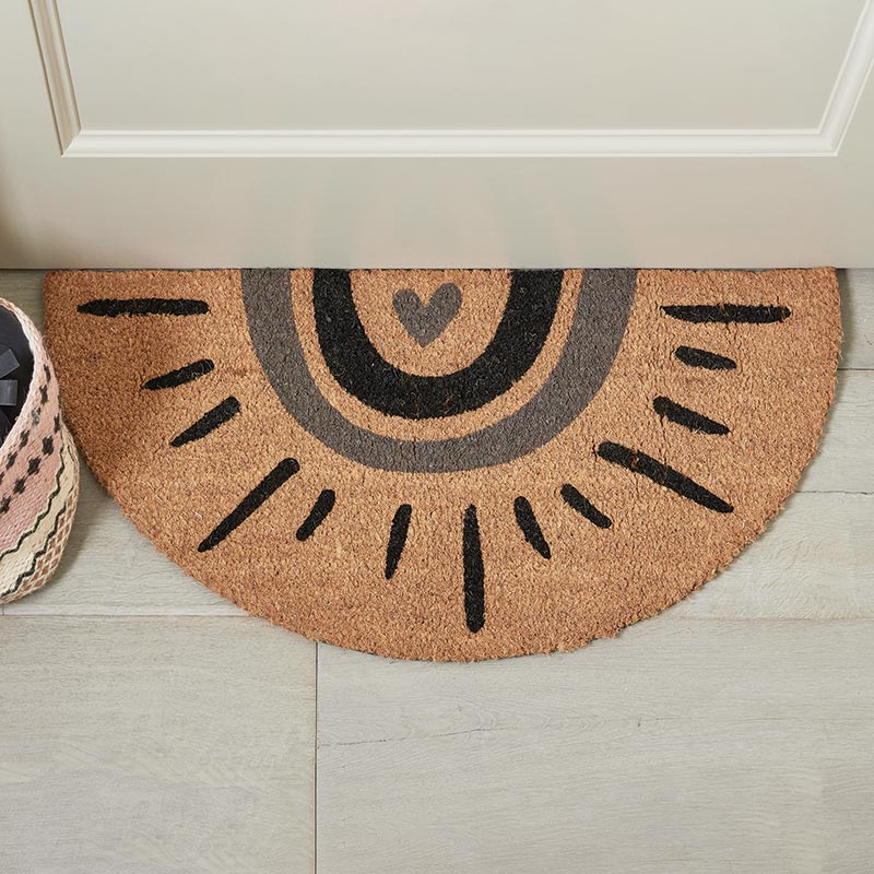 Semi Circle Doormat - Sun