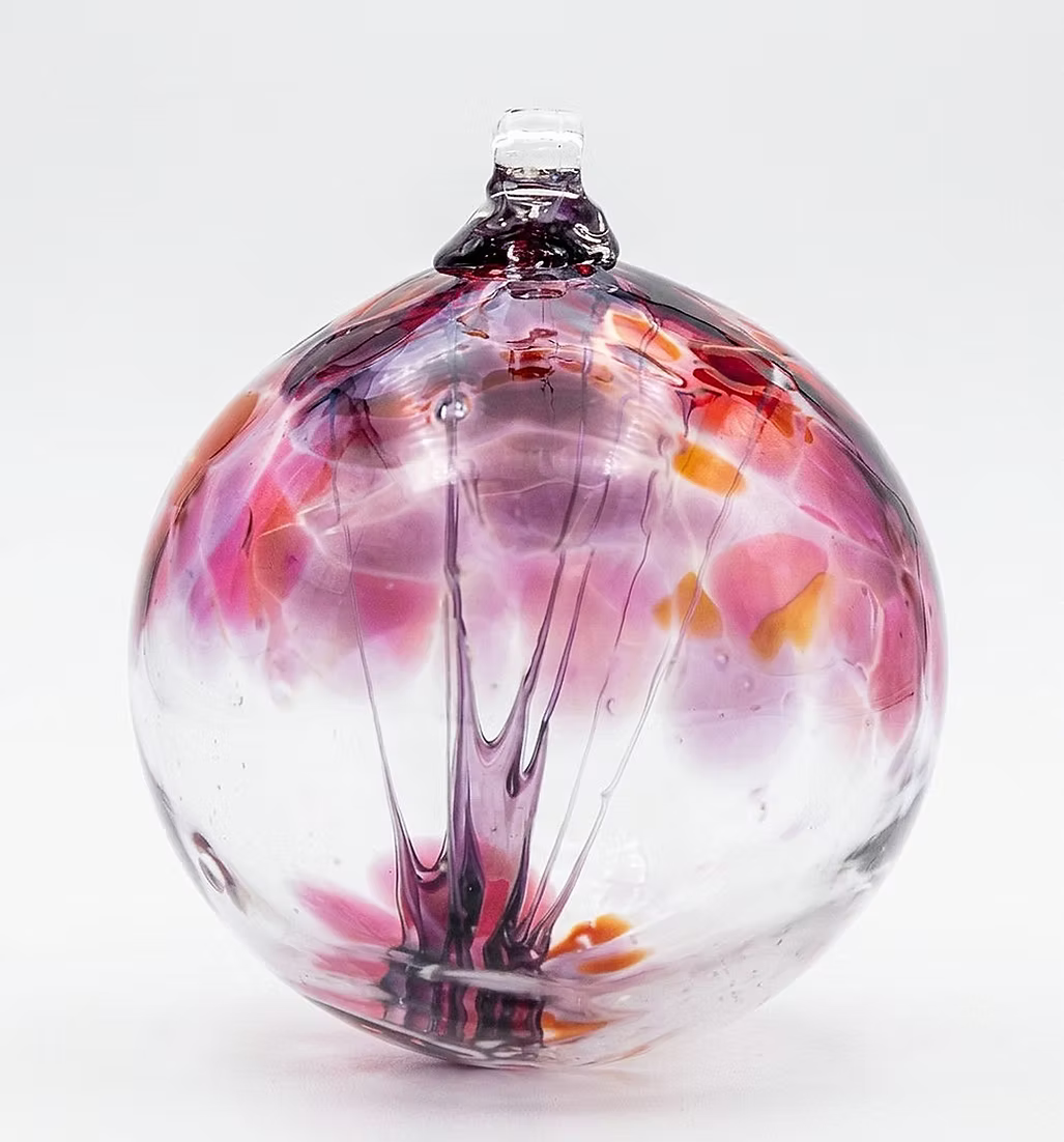 Tree of Love Blown Glass Orb