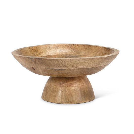 Mango Wood Pedestal Bowl