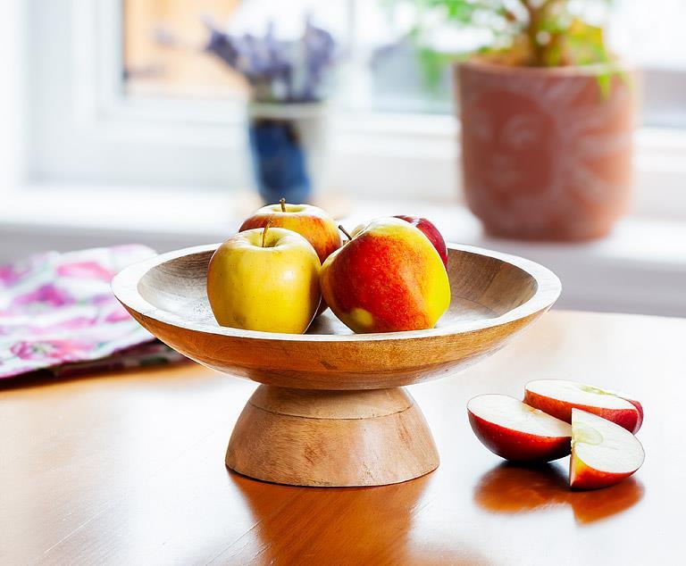 Mango Wood Pedestal Bowl